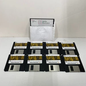Vintage Adobe Illustrator 6.0 Software 3.5 Floppies and 5.25 Demo For PC - Picture 1 of 2