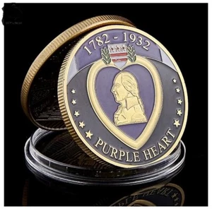 Purple Heart Challenge Coin with Case - Picture 1 of 5