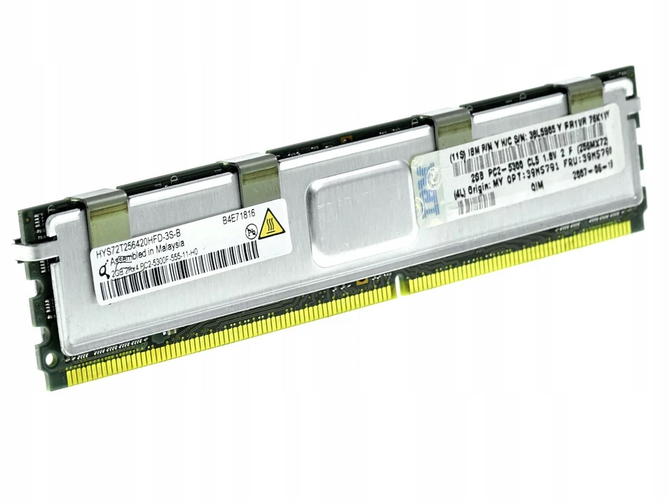 Mac Pro 4GB (2x2GB) Qimonda PC2-5300 667MHz ECC RAM - HYS72T256420HFD-3S-B - SR2 - Image 1 of 1