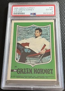 1966 Green Hornet Sticker #35 PSA 6 Bruce Lee aka Kato Rookie Card - EX/MT - Picture 1 of 3