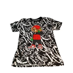OG Hustle Tshirt Men Sz L Graphic Print Multicolor Casual Hip Hop Streetwear - Picture 1 of 6