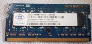 Nanya 2GB 1Rx8 PC3-12800S DDR3 Laptop memory NT2GC64B88G0NS-D1 - Picture 1 of 7