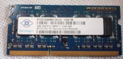 Nanya 2GB 1Rx8 PC3-12800S DDR3 Laptop memory NT2GC64B88G0NS-D1 - Image 1 of 4