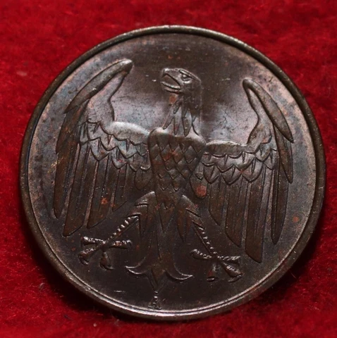 1932  Germany  4 Reichspfennig  Foreign  Coin - High  Grade Cover
