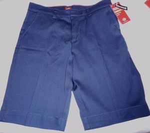 Girls Dickies Flat Front Shorts Navy Size 14 Classic Fit Bermuda NEW W TAGS - Picture 1 of 2