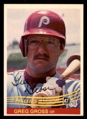 1984 Donruss Baseball #285 Greg Gross Signed Autograph (no COA) - Image 1 of 2