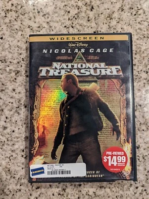 National Treasure (DVD, 2005, Widescreen) Nicholas Cage  Blockbuster Case - Image 1 of 4
