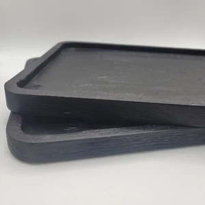 Mango Trays - Dark/Wood - 11 in x 7 in - 2 Trays - Picture 1 of 12