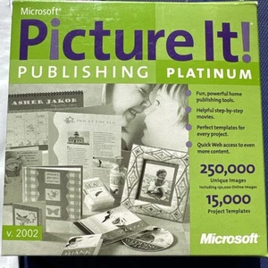 Photo Editing Project Card Software Microsoft PICTURE IT Publishing Platinum '02 - Picture 1 of 3