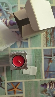 Candela portacandela natale, Argenteria Valenti, argento con scatola - Immagine 1 di 3