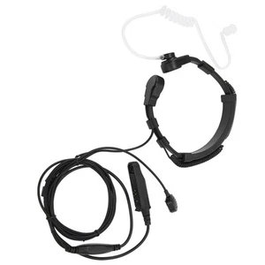 Gardło Nausznik Zestaw słuchawkowy Air Acoustic Tube Throat Vibration PTT Mic Headset KU - Zdjęcie 1 z 22
