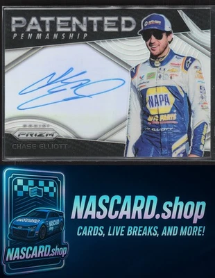 2018 Panini Prizm #PP-CE Chase Elliott Patented Penmanship White Prizm #/5 - Image 1 of 2