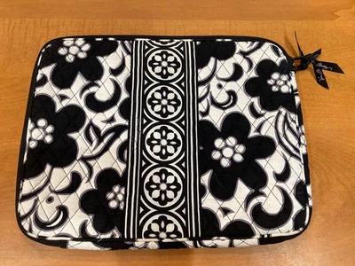 Vera Bradley Night & Day Laptop Tablet Sleeve Case Bag Quilted 14"x11" Black - Image 1 of 4
