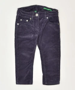Pantalón BENETTON Niñas Ajustado Pana 12-18 Meses W20 L12 Azul BW03 - Imagen 1 de 3