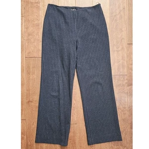 J. Mclaughlin Women's Wool Cotton Pinstriped Wide Leg Knit Dress Carter Pants 10 - Picture 1 of 8