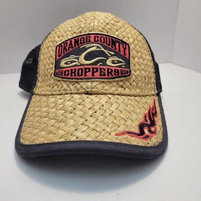 Orange County Choppers Trucker Hat Snapback Black Flame Patch Biker Cap BioDomes - Image 1 of 4