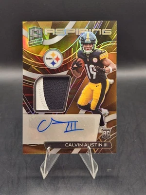 READ👇-2022 Panini Spectra CALVIN AUSTIN III ~ Aspiring Patch Auto Rc 41/60 - Image 1 of 3