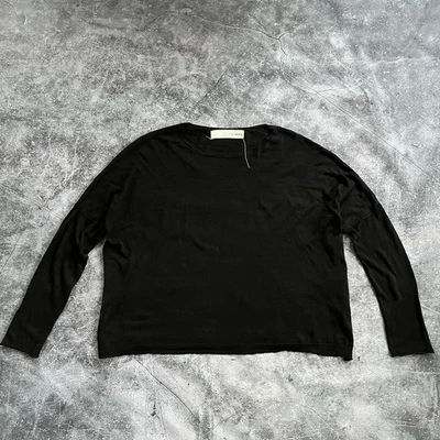 Suéter de cachemir Tweeds para mujer XL negro 2 capas suéter ligero sudadera  Foto 1 de 4