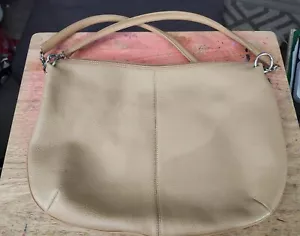 Maxx New York Pebbled Leather Hobo Shoulder Handbag Bone Beige Neutral - Picture 1 of 22