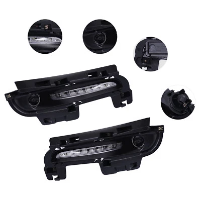 Pair For 2012-16 Jeep Grand Cherokee SRT8 LED Front DRL Bumper Fog Lights Lamp Foto 1 de 4