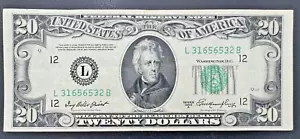 1950 A Series $20 SF Federal Reserve Note Fr# 2060L, Almost Uncirculated Note - Picture 1 of 5