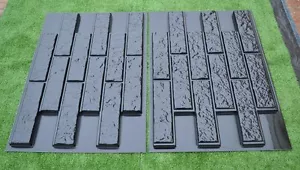 Betonformen Putz Wandstein Zementfliesen Form ABS Kunststoff Set 2tlg. W14 - Bild 1 von 7