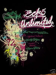 HOT LADIES-?-ECKO UNLTD-UNLIMITED-BLACK T SHIRT-M - Picture 1 of 1