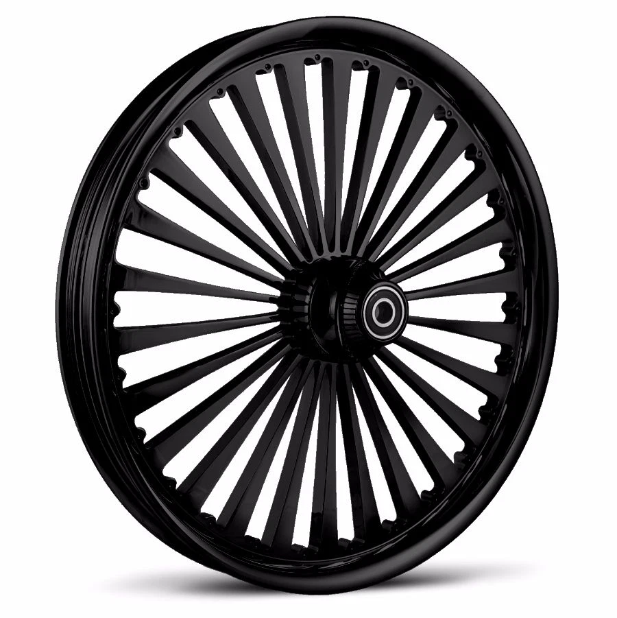 ADN "SS2" NEGRO BRILLANTE FORJADO BILLET 23" X 3.75" RUEDA DELANTERA HARLEY SOFTAIL  Foto 1 de 1