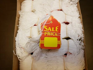 1000 Sale Price Red Yellow Tags With String Large Merchandise Garment Coupon - Picture 1 of 12