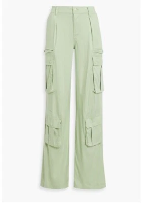 NWT- ALICE + OLIVIA Joette Lyocell-blend cargo pants size 4 - Image 1 of 4