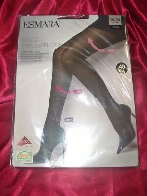 Esmara Stützstrumpfhose Gr. 36-38 schwarz 40 den Shaping Strumpfhose OVP - Bild 1 von 2