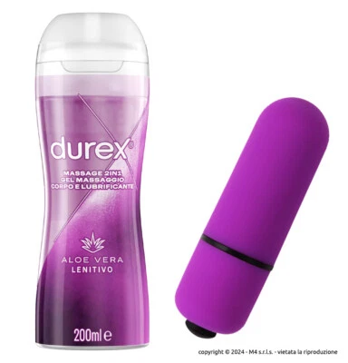 Stimolatore Vaginale Mini Bullet + Lubrificante Durex Aloe Vera Gel 200 ml