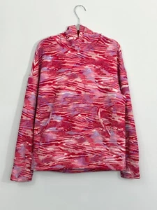 Athleta Girl Retroactive Oversized Hoodie M 8-10 Red Purple Thumb Holes Pockets - Picture 1 of 9