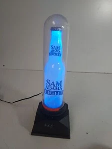 Vintage Sam Adam's Light Beer Bottle Plasma Lamp Neon Light Bar Display Man Cave - Picture 1 of 6