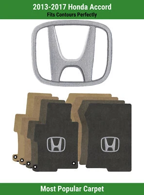 Alfombrillas delanteras Lloyd Ultimat para Honda Accord '13-17 con Honda H plateadas sobre negras Foto 1 de 4