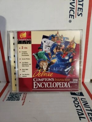 Compton's INTERACTIVE ENCYCLOPEDIA 1998 Version CD ROM Software 90s ~ #218 - Image 1 of 2