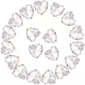 Crystal Rhinestones 50Pcs AB Crystals Pointback Heart Glass Rhinestone for DIY C - Picture 1 of 9