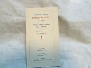 Kerman CA 1931 Folleto de inicio de escuela secundaria de Union excelente - Imagen 1 de 11