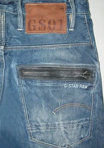 *LO ÚLTIMO Pantalones de mezclilla para hombre G STAR RAW @ 3301 RILEY SUELTOS CÓNICOS BOTÓN EN O 32 - Imagen 1 de 12