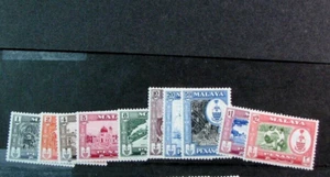 Malaya-Penang Stamp Scott# 56-66 State Crest & Areca-nut Palm 1960 MH (note)L670 - Picture 1 of 1