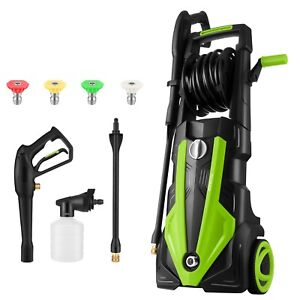 Electric Pressure Washer 3500PSI 2.6GPM High Power Cleaner Machine w/Hose Reel A