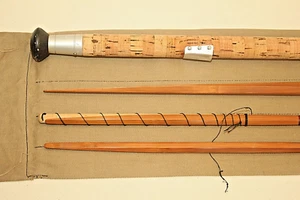 13' Sharps SPLICED IMPREGNATED S/CANE Salmon FLY FISHING ROD 3p-2 tops 9# (R-422 - Picture 1 of 14
