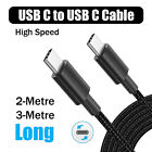USB C To Type C Fast Charging Lead Dual Type C Cable For Samsung Android Phones