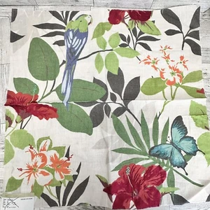 Vervain “ Rainforest ”embroidered Fabric Cut sample 26” X 26” Made In India - Picture 1 of 4