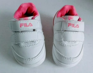 FILA White And Hot Pink Baby Shoes 2 - Picture 1 of 7