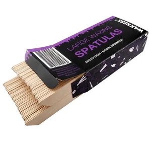 Waxness Body Waxing Wooden Angled Spatula Applicator 100pk - Picture 1 of 9