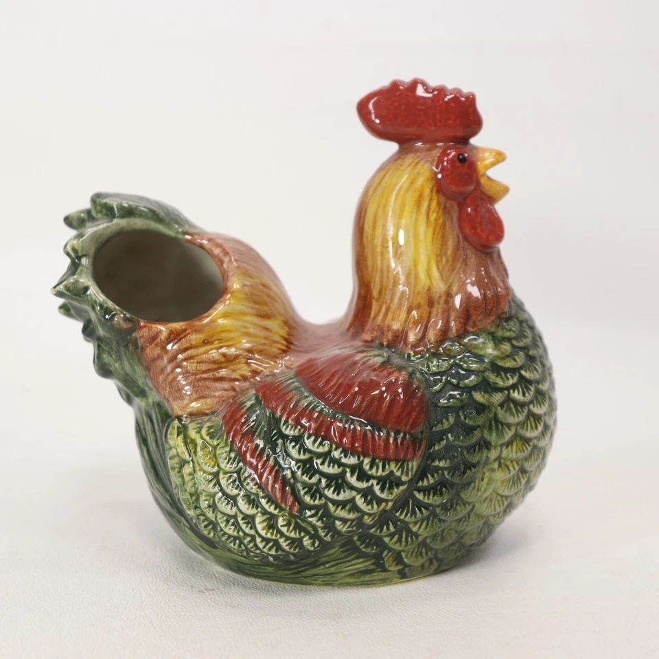 Vtg Rooster Creamer Sakura by Oneida On the Farm Hand Painted Multicolor - Image 1 of 4