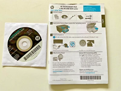 Instructions & CD for HP photosmart plus all-in-one B210 series printer - Image 1 of 3
