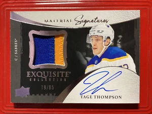Tage Thompson 2023-24 Exquisite Material Signatures #ESM-TT Patch Auto /65!!! - Bild 1 von 2