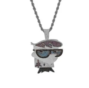 Dexter's Laboratory Cartoon Chain Pendant Necklace - Silver - Picture 1 of 1